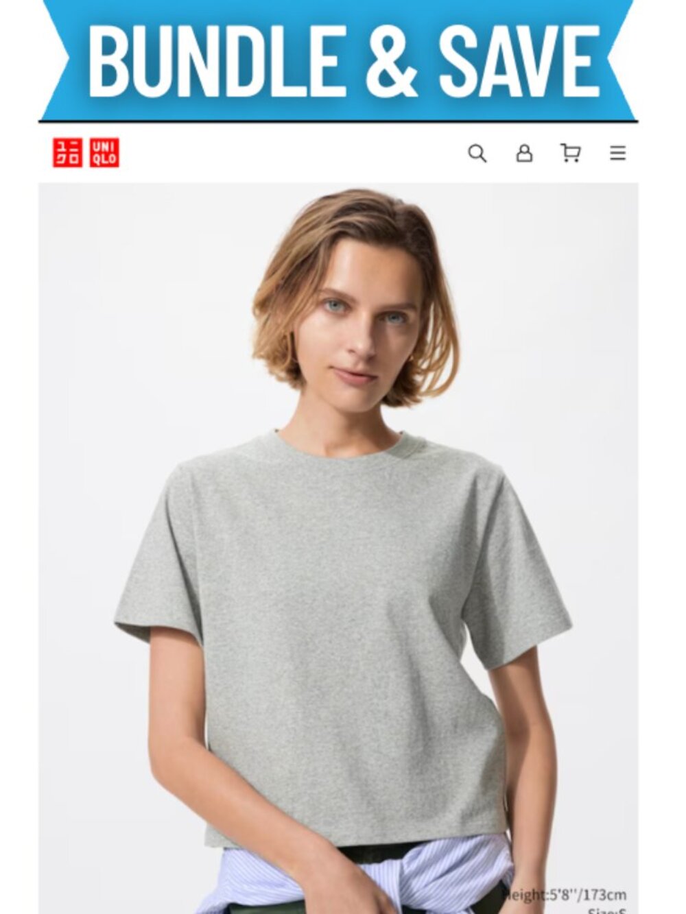 Uniqlo Washed Cotton Boxy T-Shirt